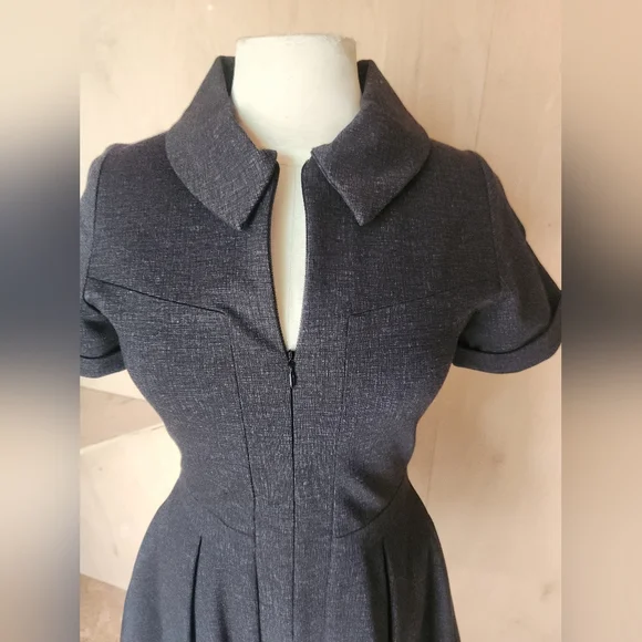 Grey Soft Structured Dress - Picture 5 of 5